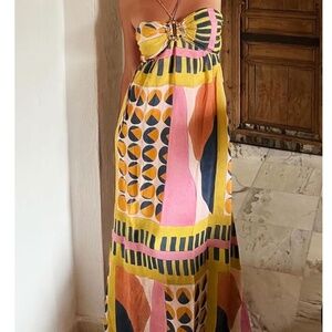 Commense Multicolor Geometric Maxi Dress